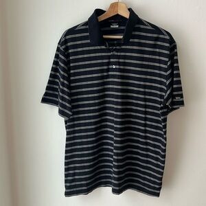Nike Tiger Woods Collection Classic Black Striped Polo Large